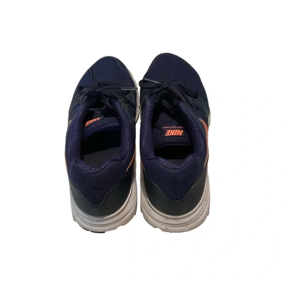 Nike Down Shifter Womens Athletic Shoe Navy Blue with orange accents. Size 9M - Picture 3 of 8